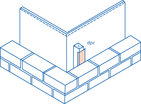 Vertical timber cavity barriers should be protected by a dpc