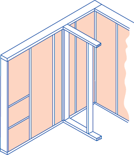 Insulation should cover the whole wall area between studs. No gaps should be left